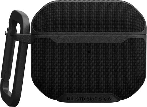 Vista 9 de UAG - Funda diseñada para AirPods (3ª generación 2021) Metropolis Ballistic ARMR negro, funda protectora resistente compatible con carga MagSafe