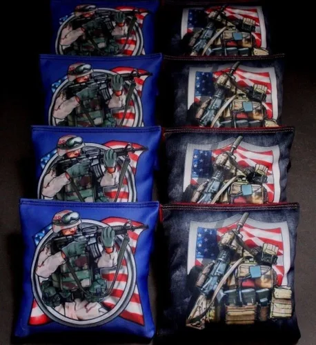 Vista 25 de BackYardGamesUSA Lobster and Crabs Nautical Set of 8 Regulation Cornhole Game Toss Bags