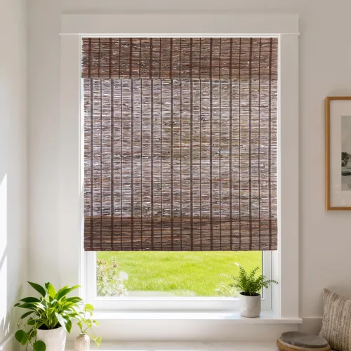 Vista 13 de LETAU Persianas romanas inalámbricas de madera sin herramientas, sin necesidad de taladro, persianas romanas de bambú con filtro de luz
