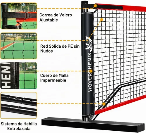 Vista 3 de Portable Pickleball Net Set, 22FT Pickle Ball Net with Paddle Set of 4