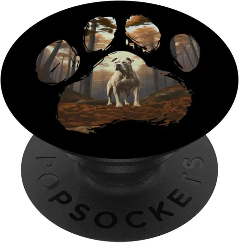 Vista 6 de Dogo Argentino Mountain Paw Design Dog Mom Dad PopSockets MagSafe PopGrip for iPhone