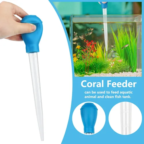 Vista 5 de Herramientas de limpieza de peceras, 6 piezas de herramientas de limpieza de acuario, kit de herramientas de alimentación, limpiador de plantas
