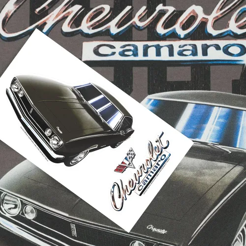 Vista 6 de Popfunk Camiseta clásica para coche Chevy Camaro 1967