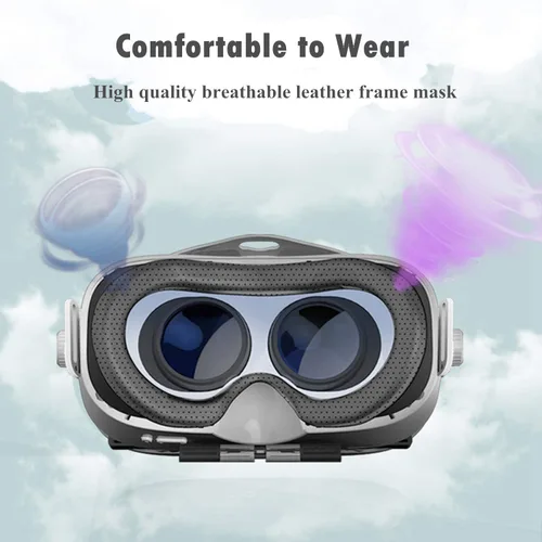 Vista 6 de 3D VR HeadsetGlasses, VR Virtual Reality Goggles w Fans for 3D IMAX MovieGame for Samsung Galaxy Note 10 8 S9 S8 Edge + A9s A6s, iPhone 12 Mini 11