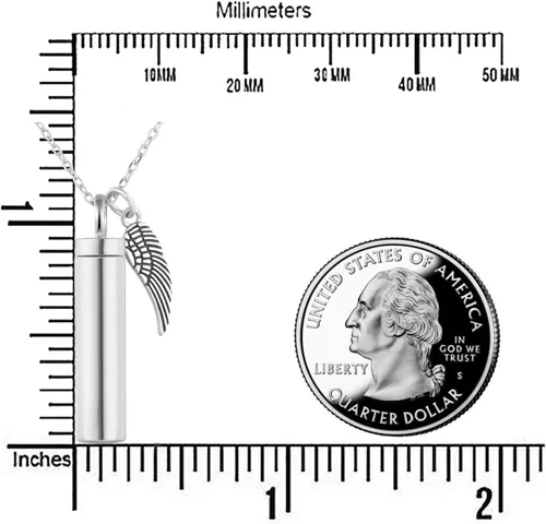 Vista 7 de Collar minimalista de plata de ley 925 con colgante de urna de ceniza, recuerdo de cenizas conmemorativas, exquisita joyería de cremación