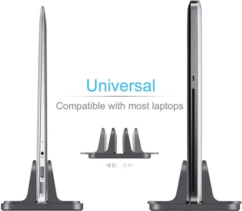 Vista 8 de Soporte vertical para computadora de escritorio [ajustable] Base de aluminio resistente para todas las computadoras portátiles (hasta 20.3 pulgadas)