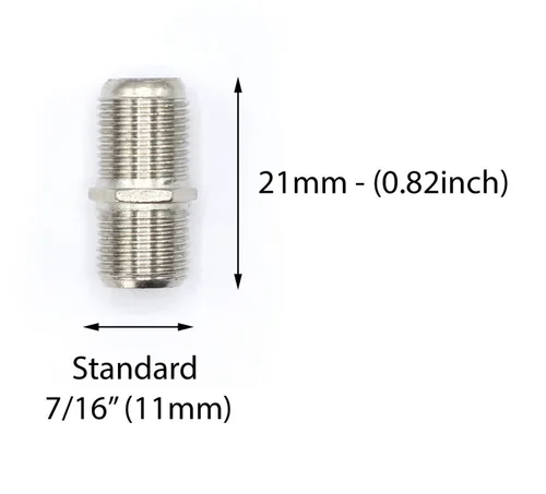 Vista 4 de THE CIMPLE CO Acopladores de extensión de cable coaxial para satélite, TV e Internet, conectores de barril hembra a hembra F81 para conectar 2