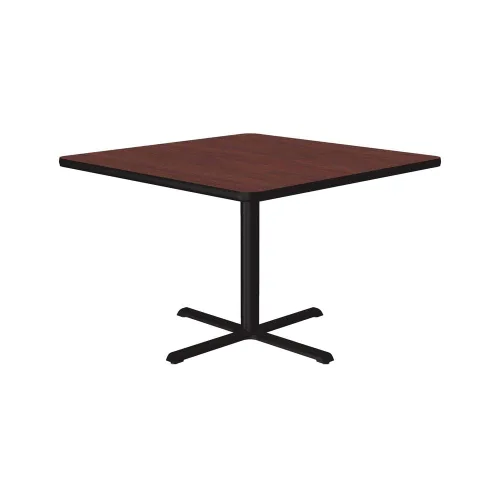 Vista 9 de Correll Mesa de bar redonda de 30 pulgadas, mesa de cóctel de comedor de 29 pulgadas de alto, parte superior laminada de nogal duradero, base