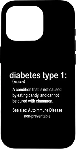 Vista 20 de Funda gráfica divertida para diabetes para iPhone 16 tipo 1