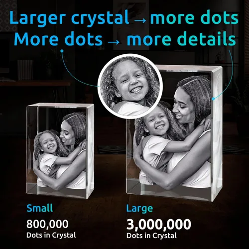 Vista 5 de ArtPix 3D Foto de cristal de alta calidad, regalos personalizados para mujeres, esposa, ella, él, hombres, marido, abuela, gran regalo personalizado