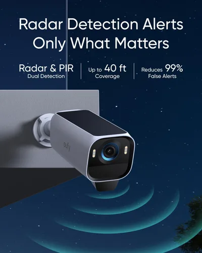 Vista 5 de eufy Security eufyCam S3 Pro, kit de 2 cámaras, solar 4K para exteriores