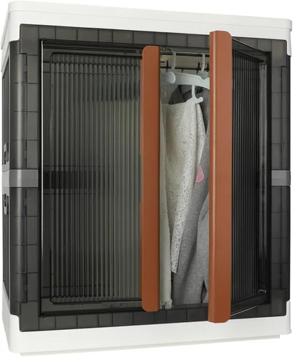 Vista 15 de Armario de almacenamiento con tapas, caja plegable, 8.4 galones (32L), con doble puerta y hebilla, plegable, debajo de la cama o uso de encimera