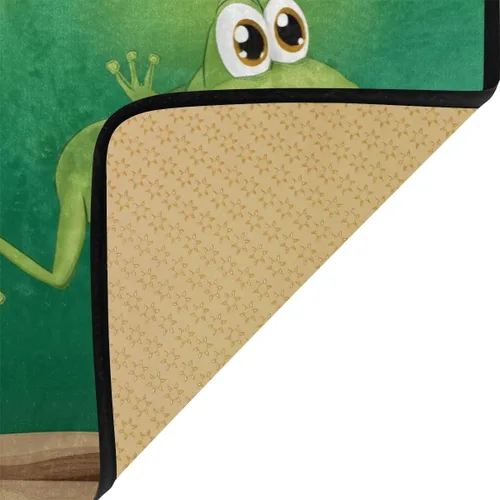 Vista 5 de Alfombras de cocina con diseño de dos ranas verdes, antideslizantes, suaves, alfombra de baño, alfombra para decoración del hogar, 39 x 20 pulgadas