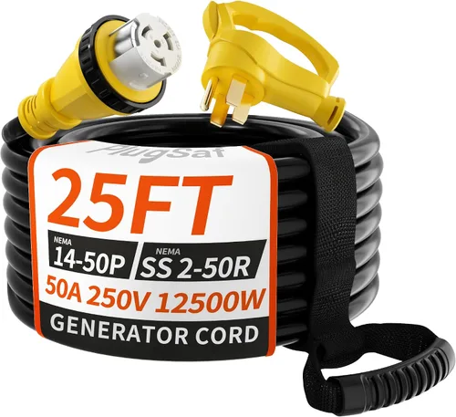 Vista 13 de PlugSaf Cable generador de 50 amperios, cable de extensión RV de 10 pies