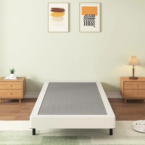 Vista 13 de FMDMR Somier de 4 pulgadas para cama individual - Somier de perfil bajo para cama individual, base de colchón de metal resistente con cubierta