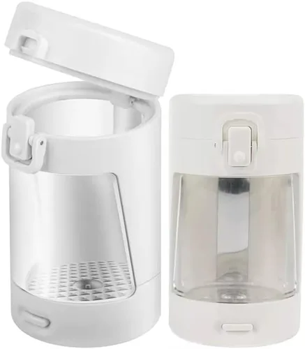 Vista 8 de Tarros de almacenamiento herméticos con luz LED de vidrio transparente con lupa, portátil, mini ligero para un fácil almacenamiento y transporte