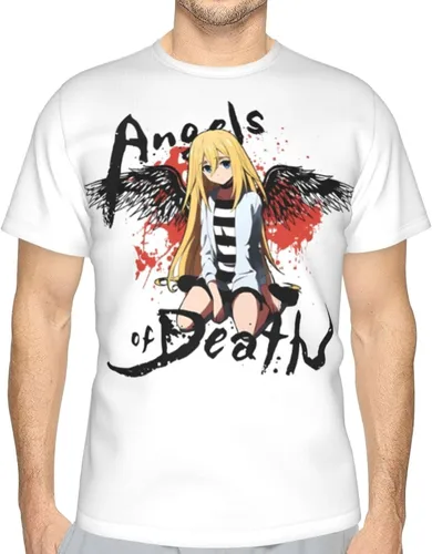 Vista 6 de Anime Angels-of-Death T-Shirt Boy's Fashion Round Neck Cotton Clothes Summer Short Sleeve Tee