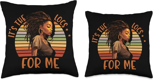 Vista 3 de Locs Afro Dreadlocks Love Natural Beauty Hair It's the Locs for Me Afro Hair - Almohada negra americana africana, 16 x 16 pulgadas, multicolor