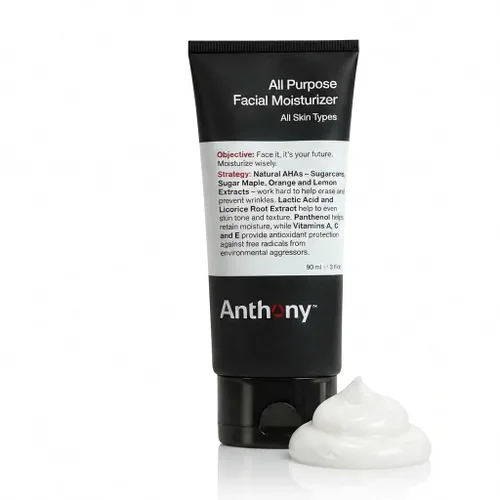 Vista 6 de Anthony Hidratante facial multiusos para hombres, loción hidratante para piel seca, ligera, no comedogénica, fórmula antienvejecimiento, 3 onzas