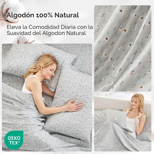 Vista 6 de Comfort Spaces - Sábanas con fundas de almohada Lama Multi