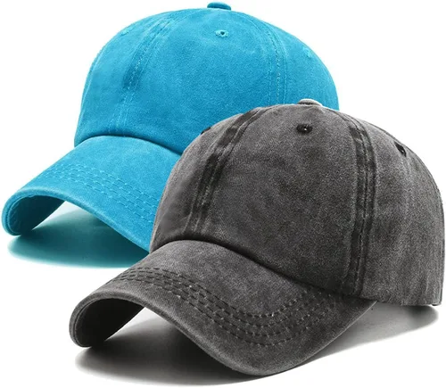 Vista 24 de PFFY 2 Packs Vintage Washed Distressed Baseball Cap Golf Dad Hat for Men Women
