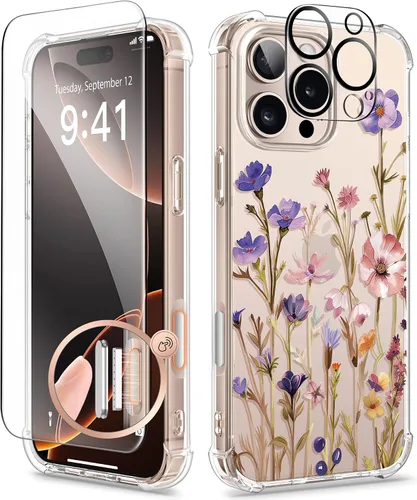 Vista 194 de GVIEWIN - Funda para iPhone 11 con protector de pantalla + protector de lente de cámara, cubierta protectora transparente suave de poliuretano