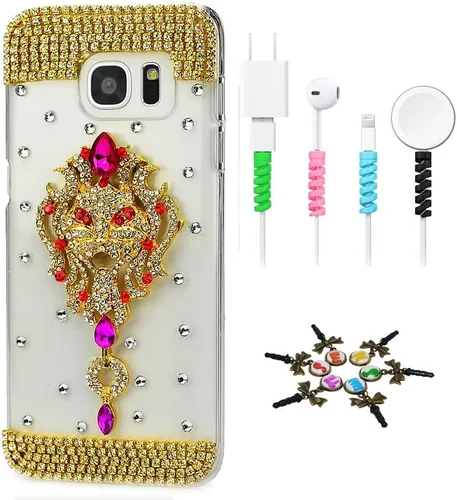 Vista 4 de Bling Case SSSGCDwCPSeries-20 - Funda con tapa y diseño 3D hecho a mano, 100 + cristales