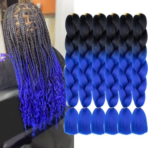 Vista 9 de Beige (613#) 6 paquetes de cabello trenzado de 24 pulgadas, de fibra sintética, sin picazón, extensiones de cabello para trenzar jumbo, textura