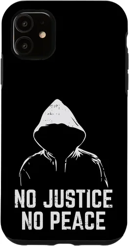 Vista 5 de Funda de regalo africana para iPhone 15 Justice No Peace Black Lives Matter BLM Protest