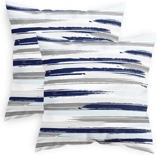 Vista 8 de CaliTime Fundas de Almohadas Decorativas Paquete de 2 Vellón Acogedor Textura Geométrica de Piedra Roca Cubiertas de Cojines Decorativos para Sofá