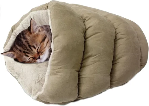 Vista 12 de SPOT Sleep Zone Cuddle Cave - Cama para mascotas Interior suave y afelpado para gatos y razas de perros pequeños Exterior de gamuza sintética