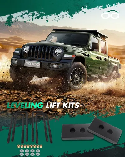 Vista 6 de SCITOO Kit de elevación de nivelación trasera de 1 pulgada para Ford 2008-2020 Espaciador de puntal de elevación de 1 pulgada compatible con bloques