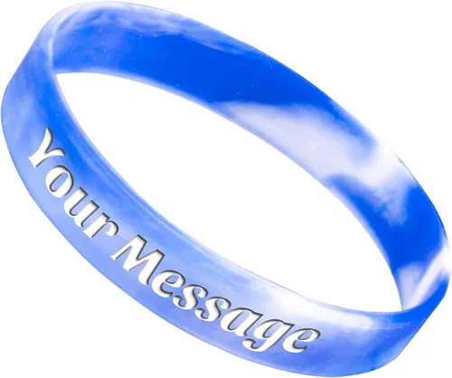 Vista 12 de 50 pulseras de silicona personalizadas para motivación, recuerdos de fiesta, eventos, cumpleaños, conciencia Negro