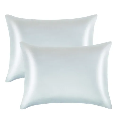 Vista 12 de FLXXIE Paquete de 2 fundas de almohada de satén con cremallera para niños pequeños, 13 x 18 pulgadas, lujosas y sedosas, suaves, de viaje, para Negro