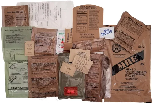 Vista 3 de Mre 2018 Inspector de fechas de comidas,listo para comer, caja de 12 genuino excedente US Militar.