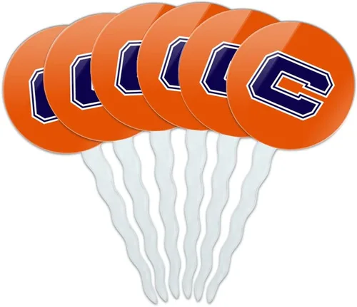 Vista 16 de Abilene Christian - Juego de 6 palillos para cupcakes con logotipo secundario