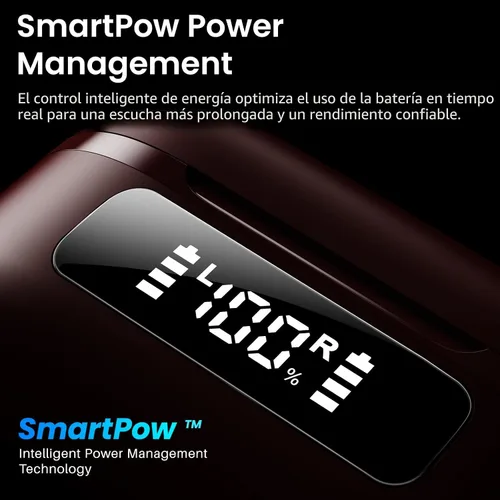 Vista 5 de TOZO NC9 Auriculares inalámbricos híbridos con cancelación activa de ruido, 6 micrófonos ENC Clear Call, IPX8 impermeable, auriculares intrauditivos
