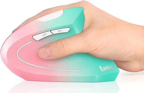 Vista 9 de Lekvey Ratón ergonómico, ratón inalámbrico vertical USB recargable 2.4G