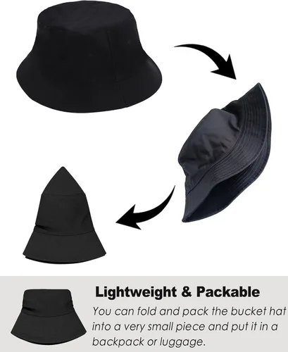 Vista 5 de Sombrero de pescador XXL grande de algodón para mujeres y hombres, cabeza grande, reversible, de gran tamaño, sombreros de pescador, unisex