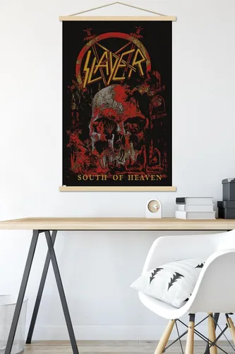 Vista 5 de Trends International Slayer - Póster de pared del sur del cielo, 22.37 x 34.00 pulgadas, paquete de impresión premium y colgador de madera de haya