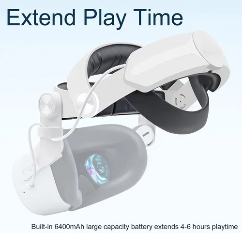 Vista 2 de 8VR Premium Comfort Adjustable Head Strap for Oculus Quest 2 - Enhanced VR Experience - Easy Installation