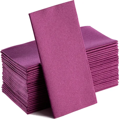 Vista 24 de Servilletas de papel azul bebé, tela desechable de lino como servilletas de cena, toallas de mano, suaves, absorbentes, servilletas de mano de papel