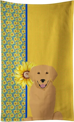 Vista 167 de Caroline's Treasures WDK5313KTWL - Toalla de cocina con diseño de girasoles de verano, color negro y tostado, Airedale Terrier, toalla de mano