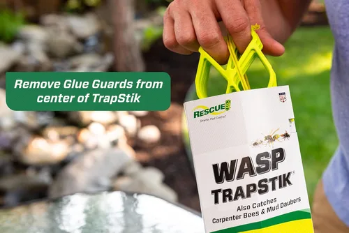 Vista 5 de RESCUE! VisiLure® TrapStik para avispas, barro, abejas carpinteras, paquete de 2