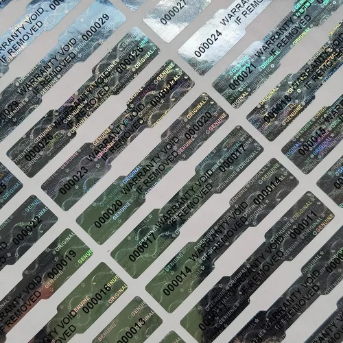 Vista 9 de Pegatinas a prueba de manipulaciones, etiquetas holográficas, etiquetas adhesivas de alta seguridad, sello a prueba de manipulaciones, garantía