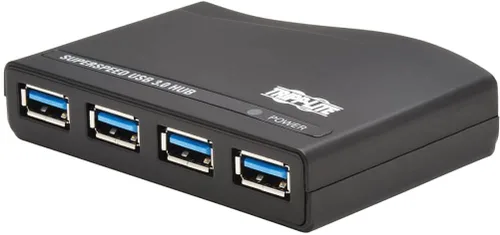 Vista 5 de Tripp Lite Mini Hub USB-A de 4 puertos - USB 3.2 Gen 1, hasta 5 Gigabits por segundo, Plug and Play no necesita software, adaptadores de enchufe