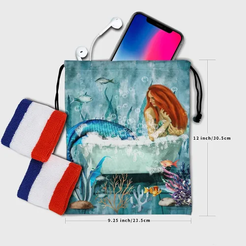 Vista 181 de Bolsa de agarre de gimnasia de piel de animal, bolsa de gimnasia con cordón ajustable, bolsa de cuerda para fauna silvestre, Mariposas Galaxy
