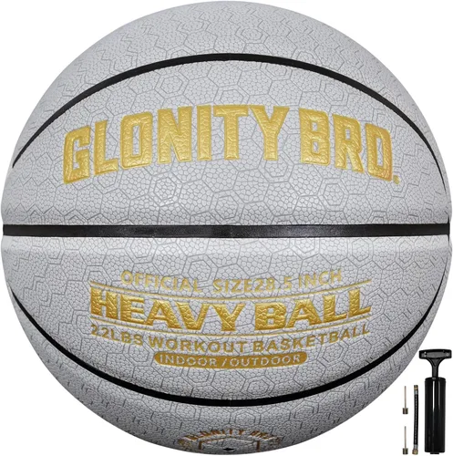 Vista 8 de Baloncesto con peso, color gris, 28.5 pulgadas/29.5 pulgadas, 2.2 libras/3 libras, antideslizante, para exteriores e interiores, para driblar