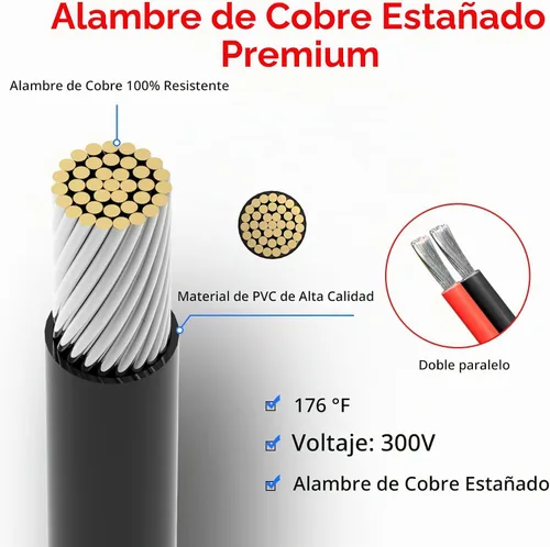 Vista 2 de ELFCULB Male to Male Cigarette Lighter Cable 14AWG 5FT 12V macho a macho