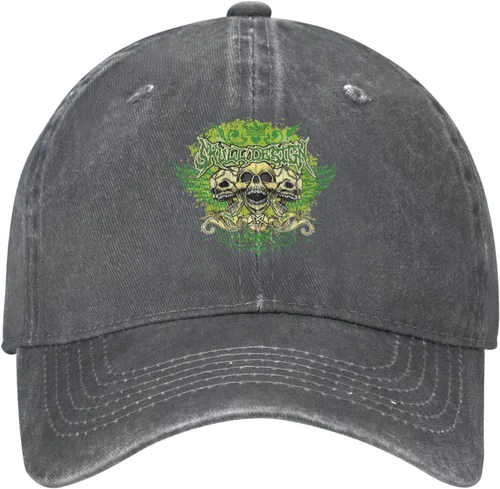 Vista 2 de Cowboy Hat Trendy Hats for Man and Women Djustable Four Season Outdoor Baseball Cap of Hell Skull with Angel Deep Heather